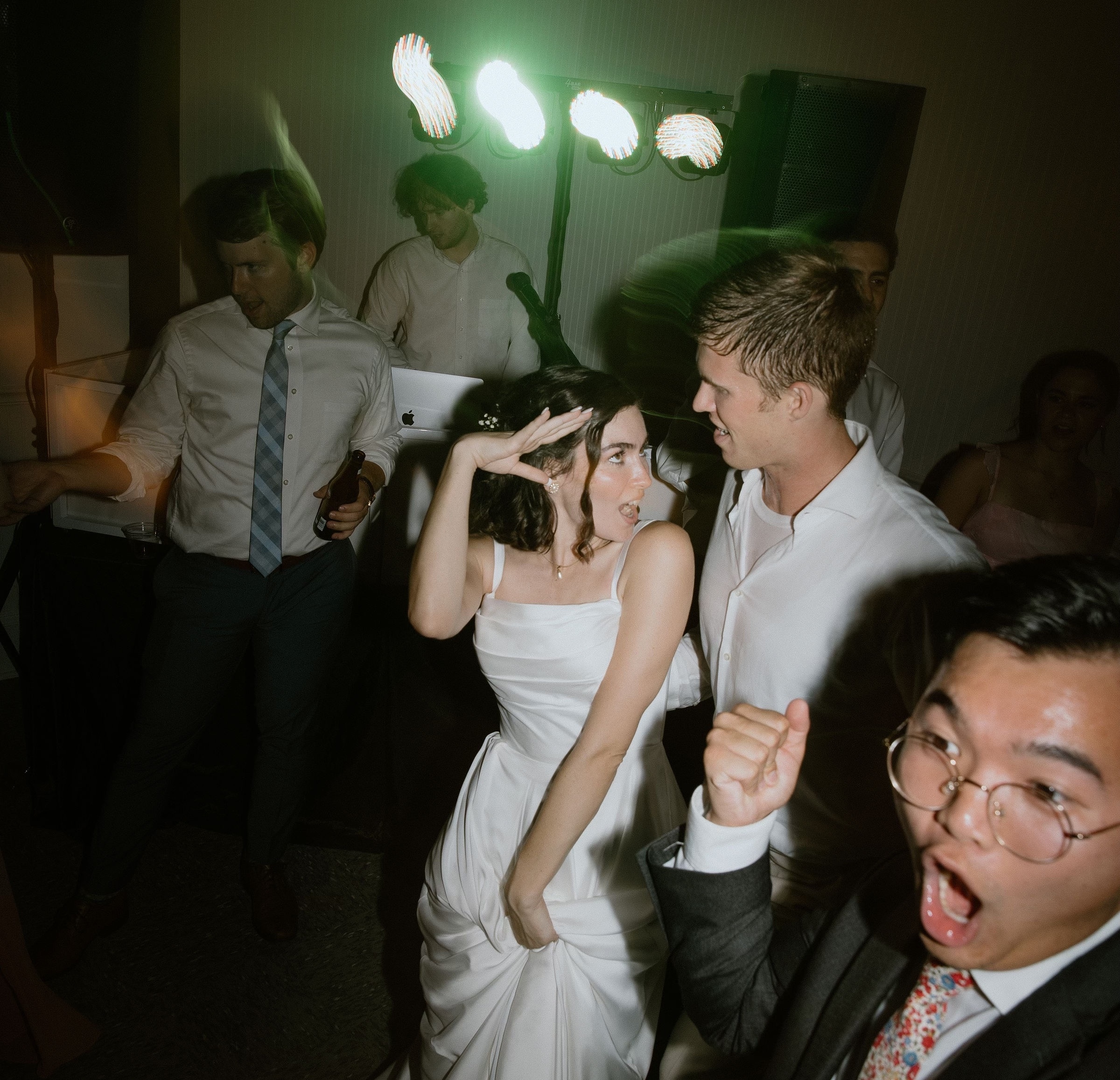 Me DJing a wedding