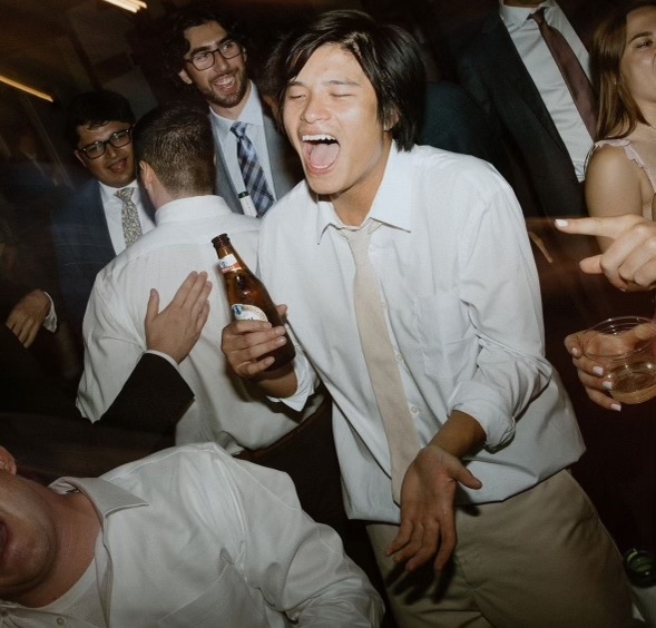 Me DJing a wedding