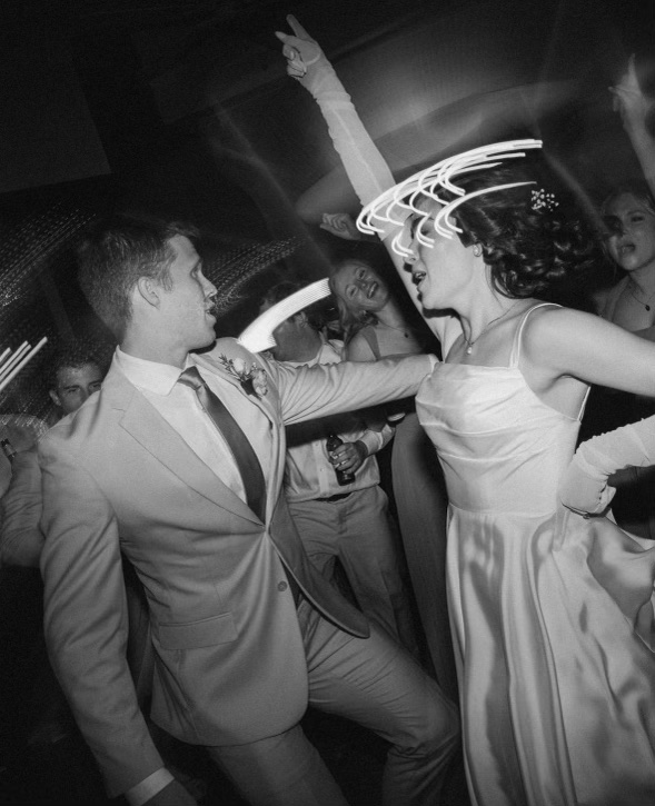 Me DJing a wedding