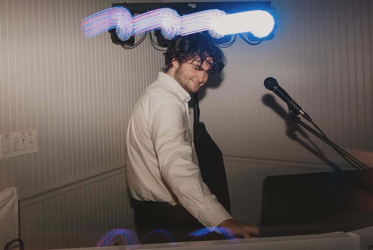 Me DJing a wedding