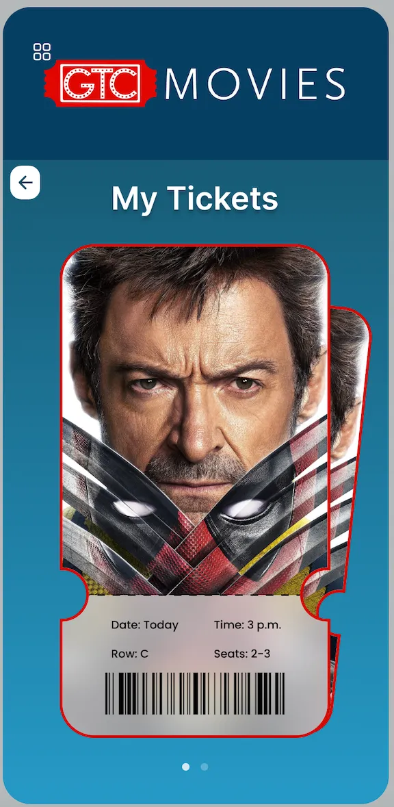 movie ticket app screenshot