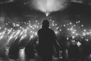 A rapper on stage